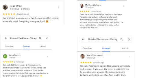 Rosebud Steakhouse Reviews